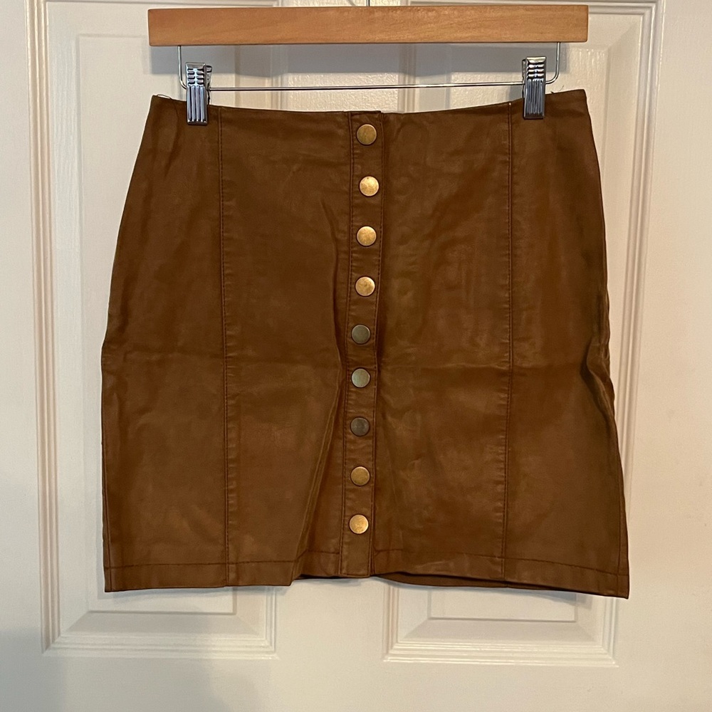 Free people faux suede mini skirt